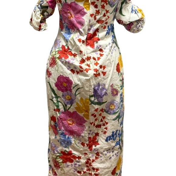 Fashion Nova Cream and multi color Floral Dress - Picture 3 of 5